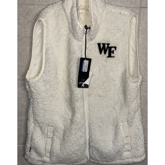 Antigua Grace Sherpa Vest Women's Wake Forest New NWT Size XL Full Zipper - Picture 1 of 8